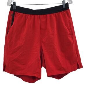 Ten Thousand The Interval Athletic 7" Shorts Red & Black Logo Drawstring Men's M